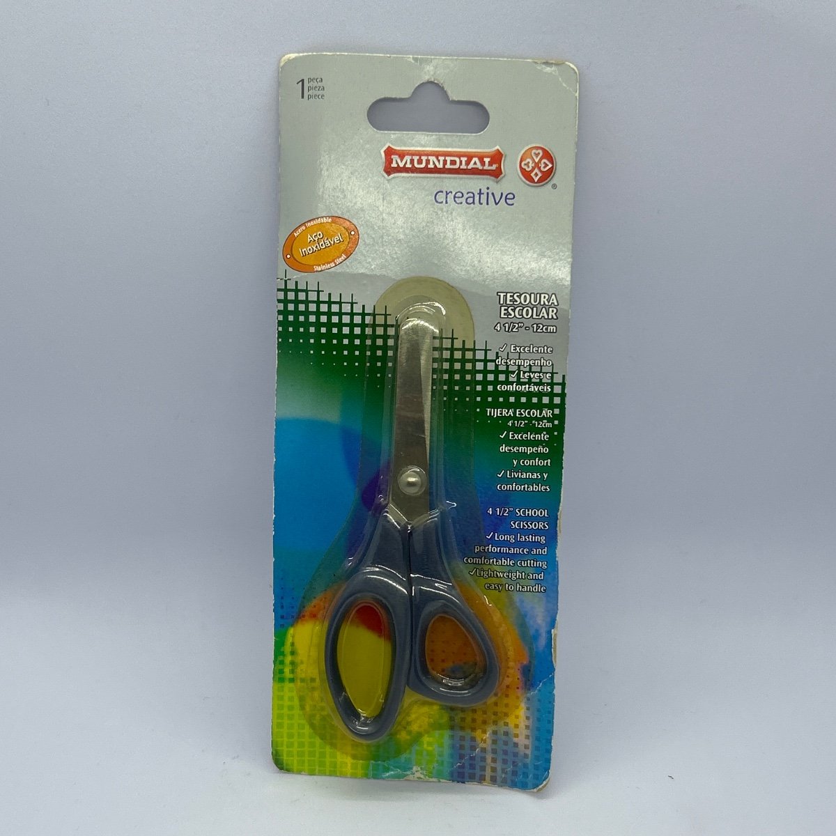 Tesoura Escolar 12cm Aço Inoxidável - imagem 3