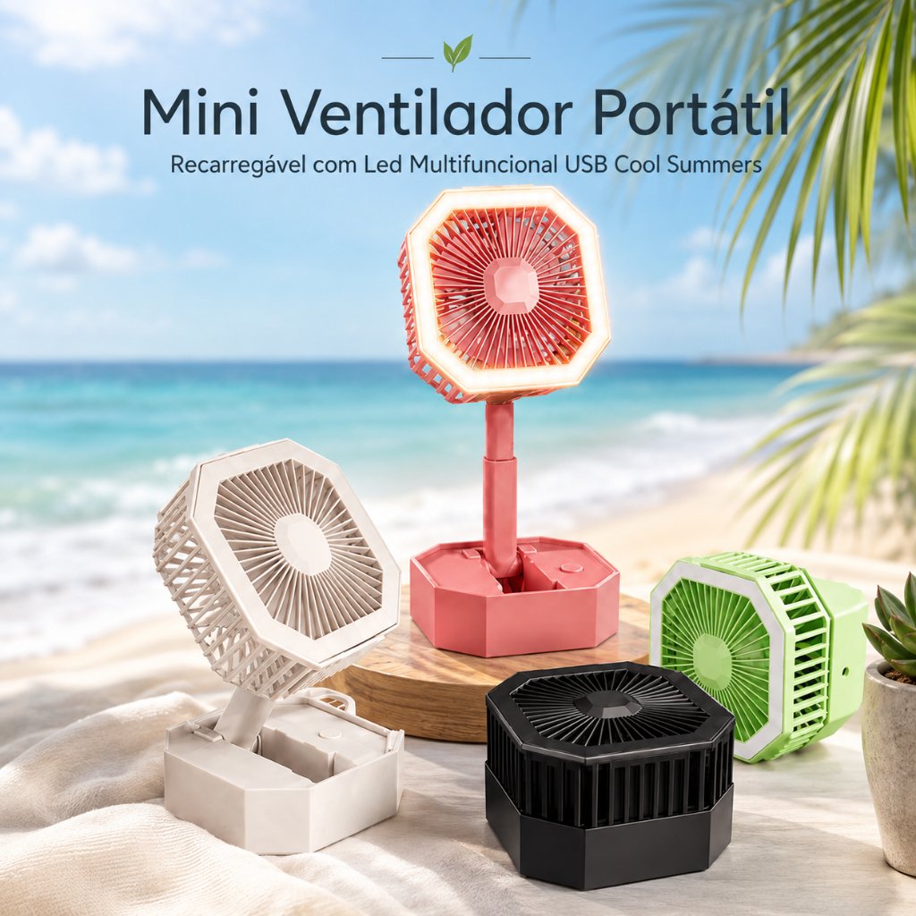 mini ventilador multifuncional portátil - imagem 2