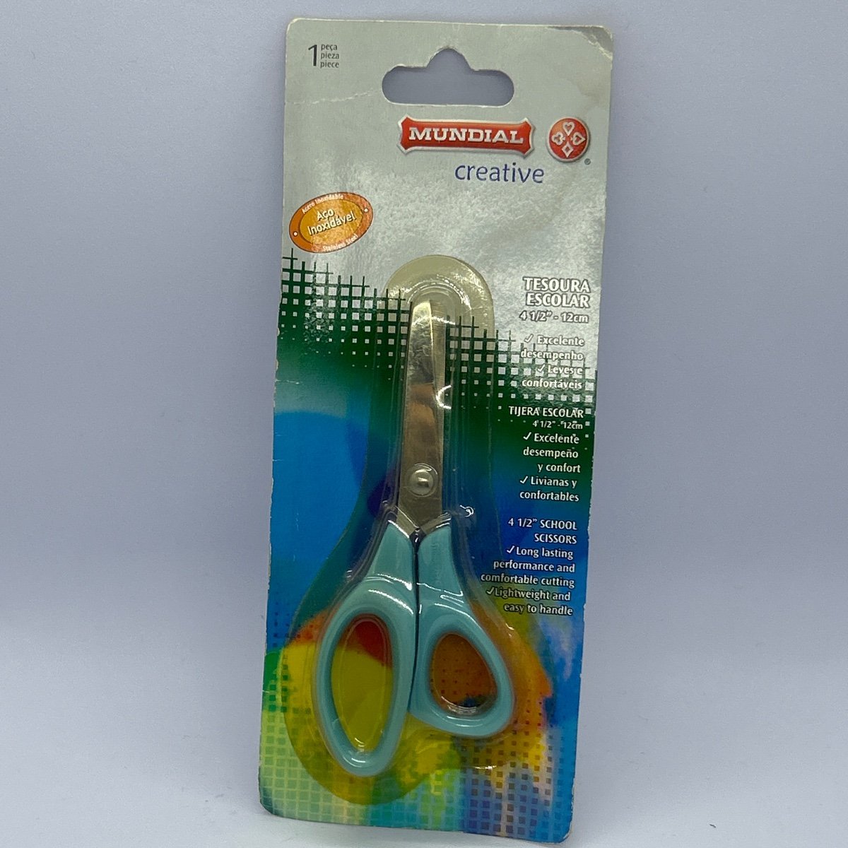 Tesoura Escolar 12cm Aço Inoxidável - imagem 2